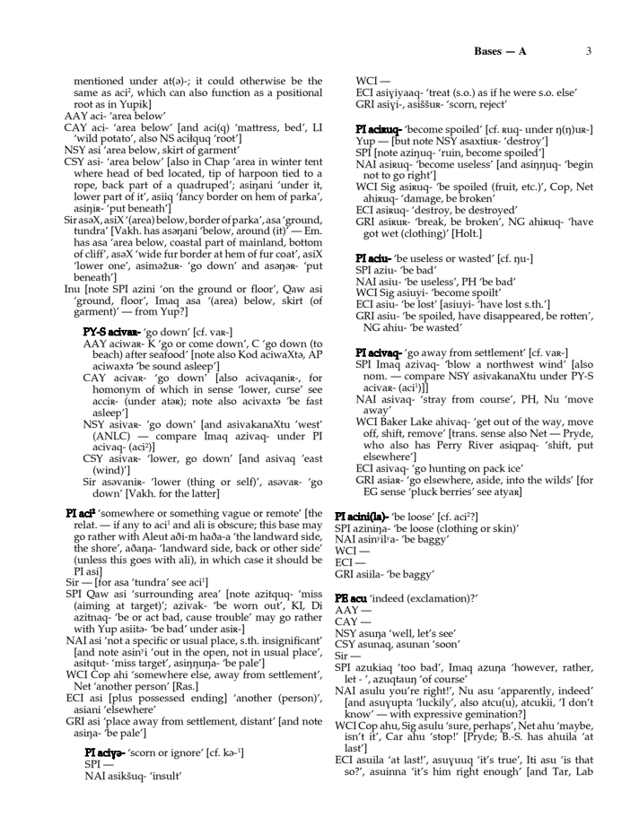 Comparative Eskimo Dictionary with Aleut Cognates (Alaska Native