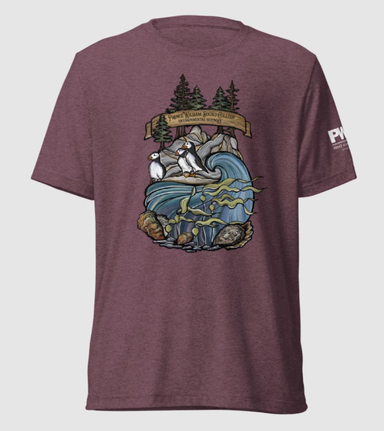 T-Shirt | Burgandy - Environmental Science Logo