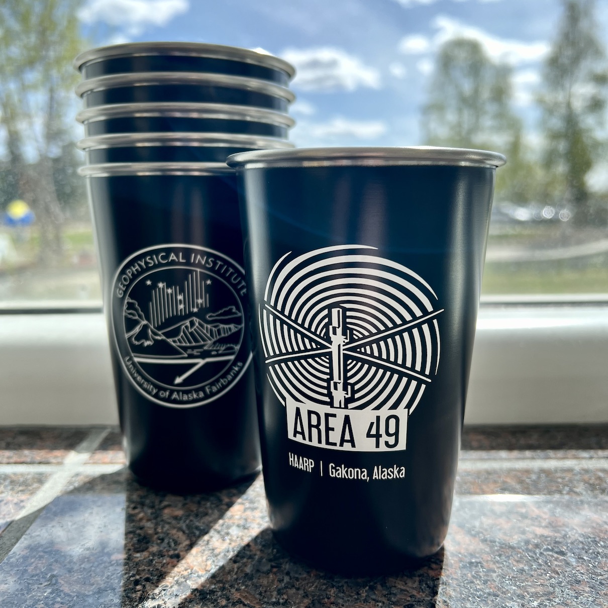 Area 49 Stainless Steel Pint Glass