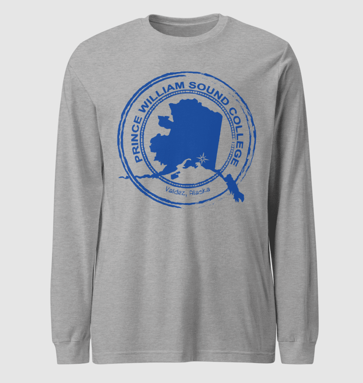 Long Sleeve Tee | Heather Grey | Blue PWSC Logo